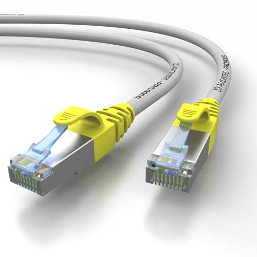 AIXONTEC 3m CAT 7 Profi-Netzwerk-LAN-kabel-Grau Cat6a Profi-Patchkabel SFTP (Pimf) 10 Gigabit Kat7-LANKabel HIGHEND Cat7 S/FTP flex Powerlan-kabel von AIXONTEC