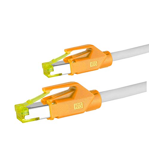 AIXONTEC 5 m CAT 7 Ethernet LAN Kabel 10 Gigabit RJ45 Profi Netzwerkkabel Grau Orange RJ 45 Hirose TM31 Netzwerkstecker Patchkabel kompatibel CAT.5e CAT.6 A CAT 7 Kat 8 Kabel Router PC Switch PS5 von AIXONTEC