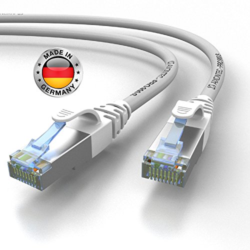 AIXONTEC 8m CAT 7 Profi-Netzwerk-LAN-kabel-Grau Cat6a Profi-Patchkabel SFTP (Pimf) 10 Gigabit Kat7-LANKabel HIGHEND Cat7 S/FTP flex Powerlan-kabel von AIXONTEC