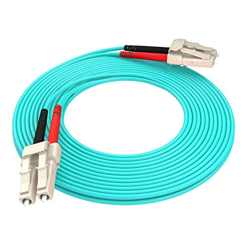 AIXONTEC LWL Patchkabel 12m-10G Gigabit Glasfaser Fiber Patchkabel mit LC-LC Multi OM3 Duplex 50/125- LSOH Kabel (AQUA) von AIXONTEC