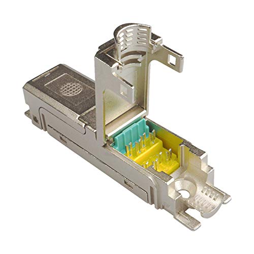 AIXONTEC fixLink LAN Verbinder Cat.6A Netzwerk Verbindungsmodul für Cat.7 Kabel Ethernet Adapter geschirmt | AWG 23 Datenkabel LSA Netzwerkverbinder geeignet für CAT5 CAT6 CAT6A CAT 7 LANKabel von AIXONTEC