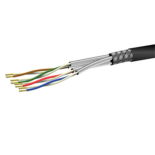 AIXONTEC CAT 7 5m Erdkabel schwarz S FTP PiMF Gigabit geschirmtes Kat 7 LAN Ethernet Installation Netzwerk kabel AWG23/1 mit PE Außenmantel UV-Beständig Verlegung Außenbereich + in der Erde von AIXONTEC