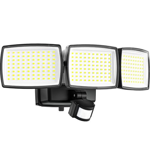 AIXPI Bewegungsmelder Aussen Batterie, 240 LED Strahler mit Bewegungsmelder Batteriebetriebene Aussenlampe, IP65 Wasserdichte Sicherheitsleuchten Außenwandleuchten für Garage Garten Hof, 1 Packung von AIXPI