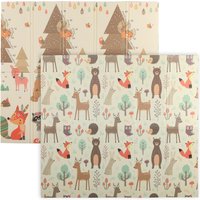 AIYAPLAY Baby-Spielmatte Gepolstert Faltbar Wendbar 196x176x1,5 cm Aktivitätsteppich Baby XPE Doppelseitig Wasserfest Mehrfarbig   Aosom von AIYAPLAY