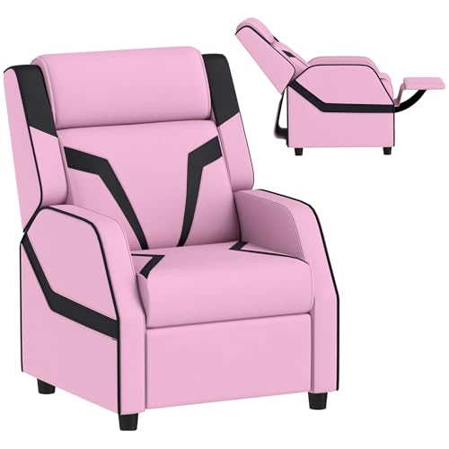 AIYAPLAY Kids Recliner, 2 in 1 Toddler Gaming Recliner mit Rückenlehne, Armlehne, Fußstütze, PU Leder Lounge Sessel für Spielzimmer, Schlafzimmer, Kinderzimmer, Pink AIYAPLAY Kids Recliner, 2 in 1 Toddler Gaming Recliner mit Rückenlehne, Armlehne, Fußstütze, PU Leder Lounge Sessel für Spielzimmer, Schlafzimmer, Kinderzimmer, Pink von AIYAPLAY