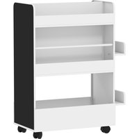 AIYAPLAY Kinder Bücherregal, Kinderregal mit 4 Regalen Bodenfach 2 Seitenteile, doppelseitiges Kinderbücherregal mit Tafel Rollen, für Kinderzimmer Spielzimmer, für 3–8 Jahre, 66,5x32,5x86,5 cm Weiß Aosom AIYAPLAY Kinder Bücherregal, Kinderregal mit 4 Regalen Bodenfach 2 Seitenteile, doppelseitiges Kinderbücherregal mit Tafel Rollen, für Kinderzimmer Spielzimmer, für 3–8 Jahre, 66,5x32,5x86,5 cm Weiß Aosom von AIYAPLAY