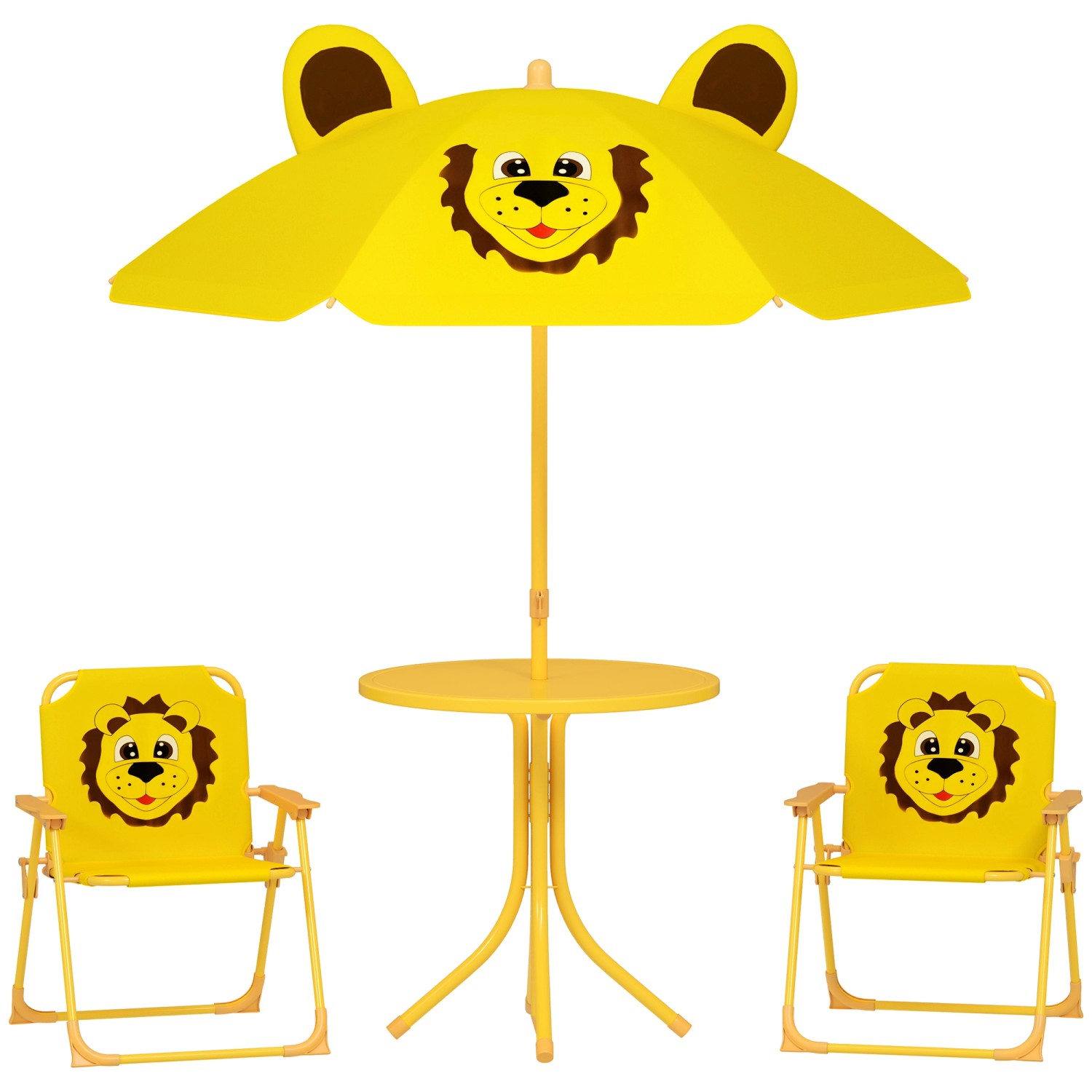 AIYAPLAY Kinder Garten Tisch und Stuhl Set Polyester Gelb 49,5L x 49,5B x 50H cm AIYAPLAY Kinder Garten Tisch und Stuhl Set Polyester Gelb 49,5L x 49,5B x 50H cm von AIYAPLAY