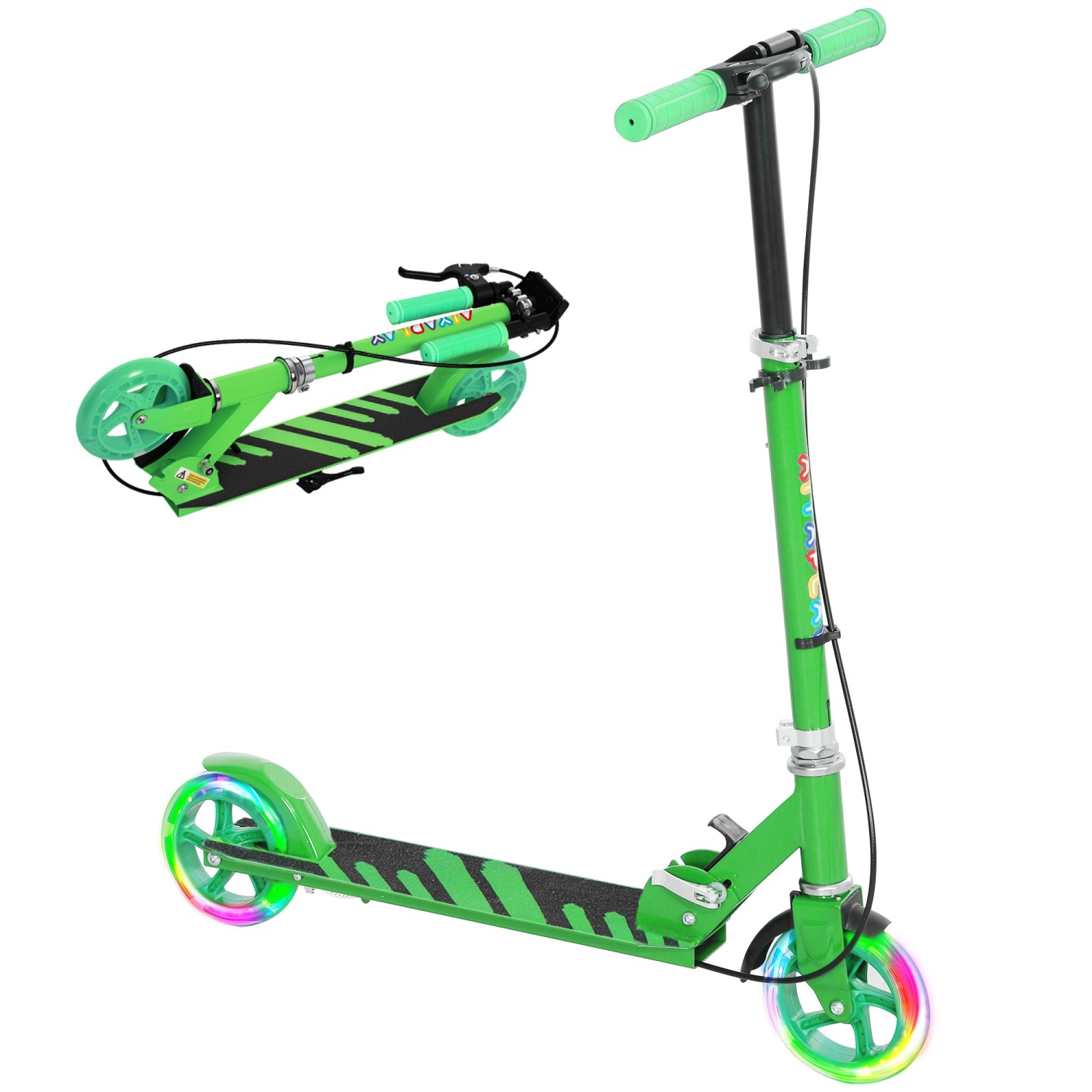 AIYAPLAY Kinder Scooter Kunststoff Metall 73L x 36B x 73-89H cm von AIYAPLAY