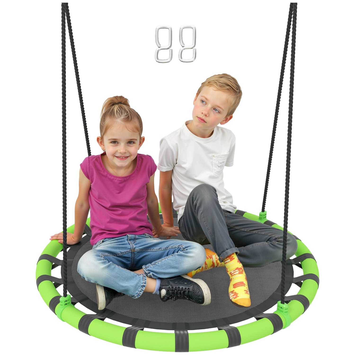 AIYAPLAY Kinderschaukel  PE 100% Polyester 100L x 100B x 180H cm von AIYAPLAY
