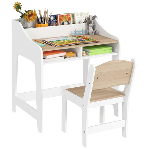 AIYAPLAY Kinderschreibtisch Set Kinder Schreibtisch und Stuhl Schülerschreibtisch mit 5 Fächern Kindertisch Jugendschreibtisch für Jungs & Mädchen Natur AIYAPLAY Kinderschreibtisch Set Kinder Schreibtisch und Stuhl Schülerschreibtisch mit 5 Fächern Kindertisch Jugendschreibtisch für Jungs & Mädchen Natur von AIYAPLAY