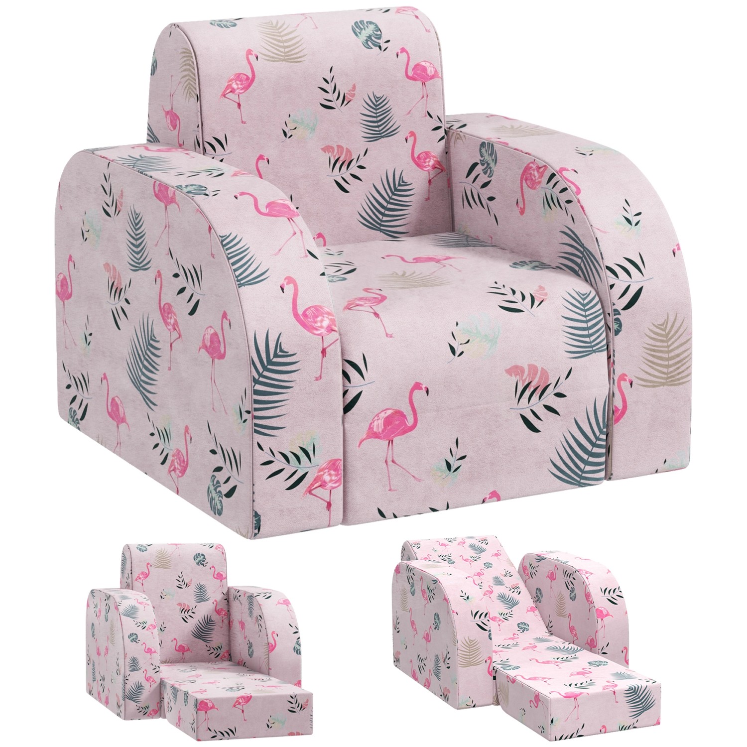 AIYAPLAY Kindersessel 2 in 1 Klappbar mit Liegefunktion Flamingo-Muster Rosa AIYAPLAY Kindersessel 2 in 1 Klappbar mit Liegefunktion Flamingo-Muster Rosa von AIYAPLAY