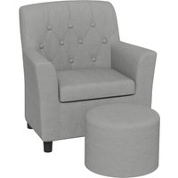 AIYAPLAY Kindersessel Kindersofa mit Fußhocker Kindercouch ab 18 Monaten Grau von AIYAPLAY