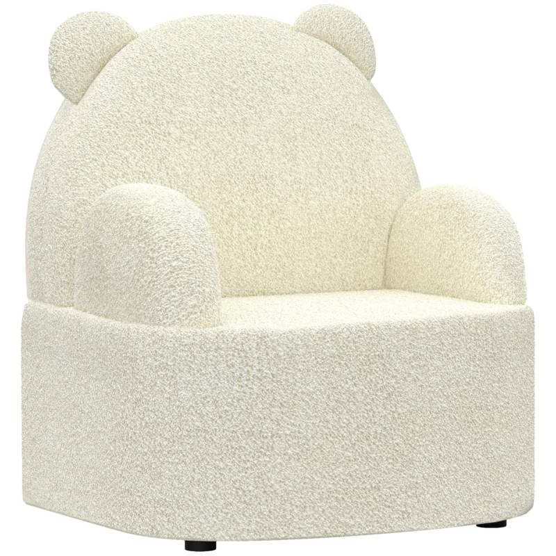 AIYAPLAY Kindersessel mit Weichem Teddyfleece Bärenform Beige von AIYAPLAY