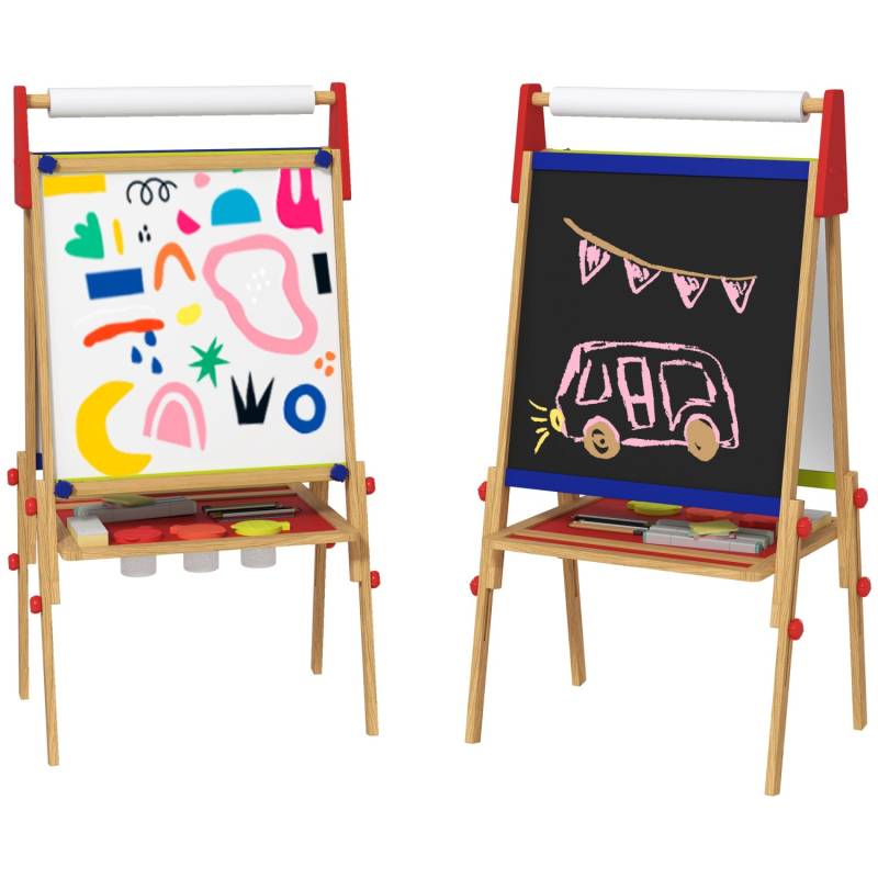 AIYAPLAY Kindertafel Kiefernholz Naturholz 61L x 47B x 113H cm von AIYAPLAY