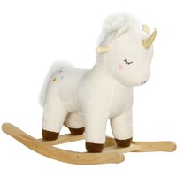 AIYAPLAY Schaukeltier mit Unicorn Design, Sound, weicher Sitz, für 2-4 Jahre von AIYAPLAY