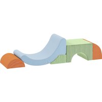 AIYAPLAY Schaumstoff Bausteine Kinder 5er-Set Softbausteine Riesenbausteine Klettern Großbausteine mit Cord-Optik Bauklötze Bausteinset Mehrfarbig   Aosom von AIYAPLAY