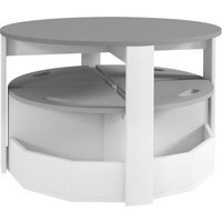 AIYAPLAY Set mit Tisch und Hockern für Kinder 5-teilig, Tisch und Stühle Set mit Platzsparendem Stauraum aus Holz, Grau   Aosom von AIYAPLAY