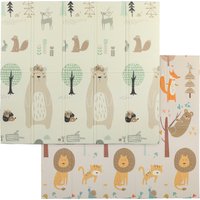 AIYAPLAY Spielmatte Baby 196 x 176 x 1,5 cm faltbar Doppelseitige Krabbelmatte wasserdicht rutschfest Spiel Matte Spielteppich Mehrfarbig   Aosom von AIYAPLAY