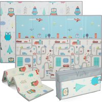 AIYAPLAY Spielmatte Faltbar Doppelseitige Krabbelmatte Baby wasserdicht rutschfest Spiel Matte Kindermatte mit Tiermotiv Spielteppich 146,5 x 195 x 1,5 cm Mehrfarbig   Aosom AIYAPLAY Spielmatte Faltbar Doppelseitige Krabbelmatte Baby wasserdicht rutschfest Spiel Matte Kindermatte mit Tiermotiv Spielteppich 146,5 x 195 x 1,5 cm Mehrfarbig   Aosom von AIYAPLAY