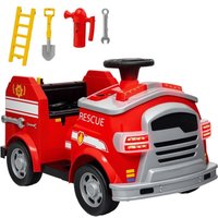 Kinder Elektroauto 6V Kinderauto mit Musik, Hupe, Elektrofahrzeug mit Scheinwerfer, Sanft Start, Kinder Feuerwehrauto 3 km/h, für 3-5 Jahre Kinder, von AIYAPLAY