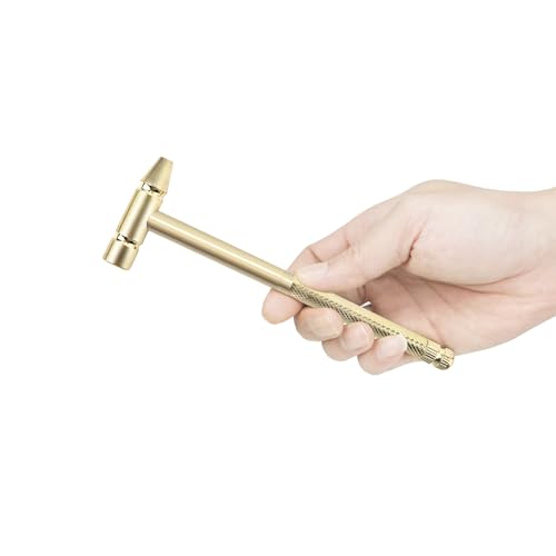 Der 6-in-1 Mini-Miniatur-Kupferhammer und Schraubendreher-Handwerkzeug ist ideal zum Essen von Walnuss und Juwelier-Uhrmachern. (Gold) von AIYIBEN