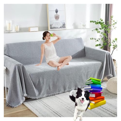 AIYINIY Couch-Schonbezug in Form von Sofabezügen für 2/3-Kissen, Couch-Sofabezüge mit Quasten, dicker Überwurf, dekorativer Couchschutz für Haustiere (#12, 180 x 280 cm) von AIYINIY