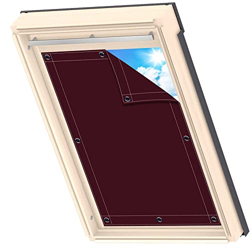 AIYOUVM Dachfenster verdunkelung Zimmer bleibt kühler, Thermo Sonnenschutz für Dachfenster Verdunkelungsrollo Dachfenster für Beliebige Fenster 90x90cm von AIYOUVM