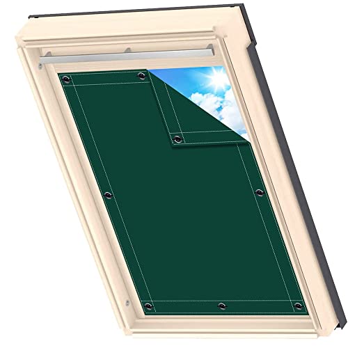 AIYOUVM Uv Schutz Dachfenster Einfache Montage schnell und einfach, Dachfenster Rollo ohne Bohren Rollo Dachfenster für Windows Velux Roto Solarschutz Wärmereduzierung 52x118cm von AIYOUVM