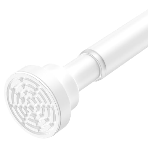 AIZESI Duschstange Gardinenstange ohne Bohren 71-120 CM,Teleskopstange Klemmstange Duschvorhangstange Geeignet für Badezimmer, Fenster, Kleiderschrank,1 Stück Weiß (Durchmesser 22mm) Shower Rod von AIZESI