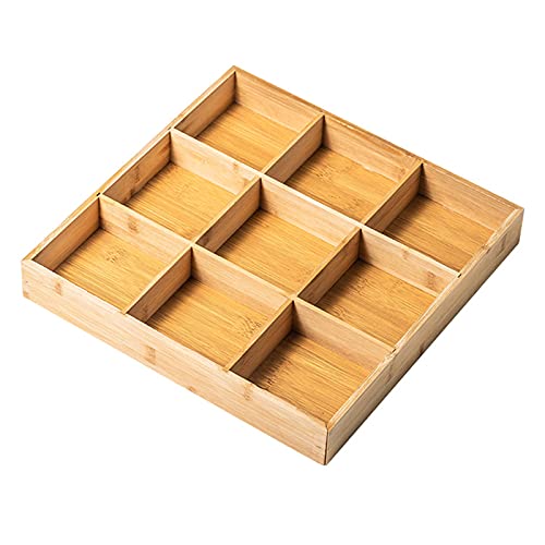 AIZYR Bambus Geteiltes Serviertablett - 9-Grid Holz-Keramik Snack-Serviertablett Für Home Kitchen Restaurant,A AIZYR Bambus Geteiltes Serviertablett - 9-Grid Holz-Keramik Snack-Serviertablett Für Home Kitchen Restaurant,A von AIZYR
