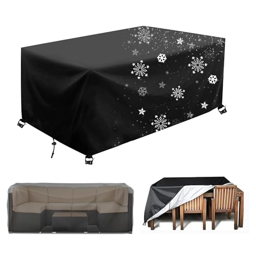 AJALGZ Abdeckhaube Gartenmöbel 115x80x85cm/LxWxH 420D Oxford Gewebe Schutzhülle Gartenmöbel Abdeckplane Wasserdicht, Gartentisch Wetterfest Abdeckhaube Winddicht Abdeckungen für Gartenmöbel von AJALGZ