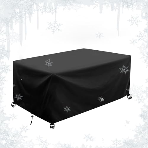 AJALGZ Abdeckung Gartenmöbel Winterfest 65x65x60cm/LxBxH Wasserdicht und Winddicht Gartenmöbel Outdoor Abdeckung Gartenmöbel 420D Oxford Gewebe Outdoor Schutzhülle für Terrassenmöbel-Schwarz von AJALGZ
