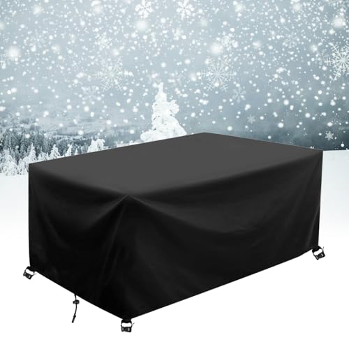 AJALGZ Gartenmöbel Abdeckung Rechteckig 160x90x100cm/LxWxH Wasserdicht Reißfest Schwerlast 420D Oxford Schutzhülle Gartenmöbel für Sofa, Tisch, Stühle, Gartentische Terrassenmöbel Abdeckung von AJALGZ