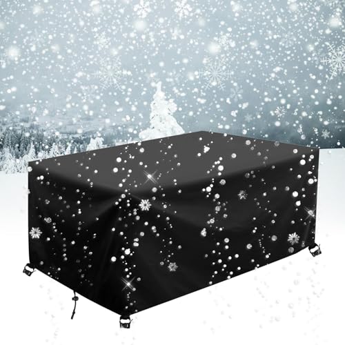 AJALGZ Gartenmöbel Abdeckung Rechteckig 220x55x80cm/LxWxH Wasserdicht Reißfest Schwerlast 420D Oxford Schutzhülle Gartenmöbel für Sofa, Tisch, Stühle, Gartentische Terrassenmöbel Abdeckung von AJALGZ