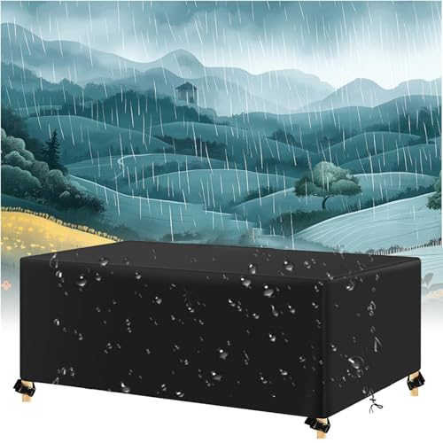 AJALGZ Gartenmöbel Abdeckung Wasserdicht 210x160x110cm/LxWxH Winterfest Schutzhülle Abdeckplane Gartenmöbel Regenschutz und Staubfest Lounge Abdeckung für Terrasse Balkonmöbel AJALGZ Gartenmöbel Abdeckung Wasserdicht 210x160x110cm/LxWxH Winterfest Schutzhülle Abdeckplane Gartenmöbel Regenschutz und Staubfest Lounge Abdeckung für Terrasse Balkonmöbel von AJALGZ
