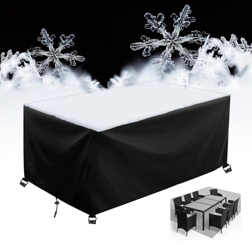 AJALGZ Gartenmöbel Abdeckung Wasserdicht 450x250x95cm/LxWxH Gartenmöbel Tischabdeckung Outdoor Wetterfest Abdeckung Gartenmöbel SchutzhüLle für Gartenmöbel Winterfest - Schwarz AJALGZ Gartenmöbel Abdeckung Wasserdicht 450x250x95cm/LxWxH Gartenmöbel Tischabdeckung Outdoor Wetterfest Abdeckung Gartenmöbel SchutzhüLle für Gartenmöbel Winterfest - Schwarz von AJALGZ