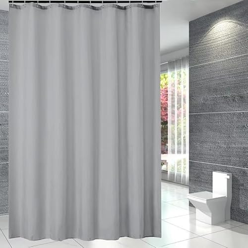 AJALGZ Grauer Duschvorhang für Badezimmer, massiver Vorhang, Fenster, Tüll, Badevorhänge mit Haken (155 x 195 cm/Duschvorhänge für Badezimmer) von AJALGZ