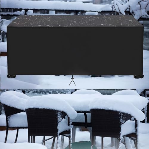 AJALGZ Winterfeste Gartenmöbel Abdeckung 200x135x100cm/LxWxH Schwerlast 420D Oxford Abdeckungen für Gartenmöbel Abdeckplane Gartenmöbel Schutzhülle für Gartenmöbel Wasserdicht Gartentisch Abdeckung von AJALGZ
