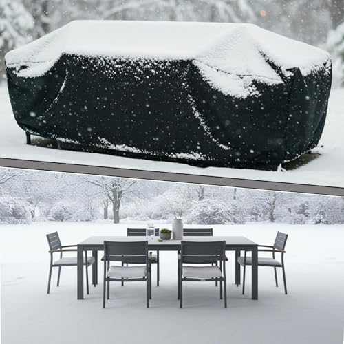 Abdeckplane Gartenmöbel Winterfest 160x90x35cm/LxWxH Winddicht Anti-UV 420d Oxford Gewebe Plane für Gartenmöbel Loungemöbel Abdeckung Gartentisch/Gartenmöbel-Schutzhülle Terrassenmöbel-Abdeckungen von AJALGZ