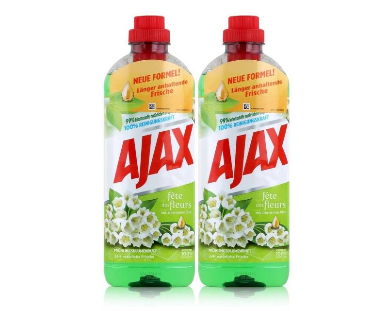 AJAX Ajax Allzweckreiniger Frühlingsblume 1 Liter - Bodenreiniger (2er Pack Allzweckreiniger von AJAX