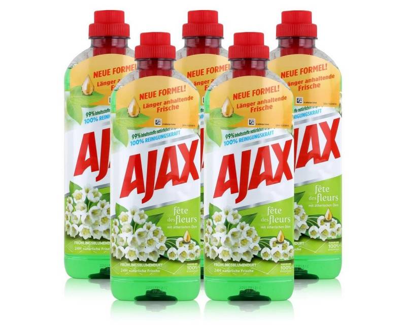AJAX Ajax Allzweckreiniger Frühlingsblume 1 Liter - Bodenreiniger (5er Pack Allzweckreiniger von AJAX