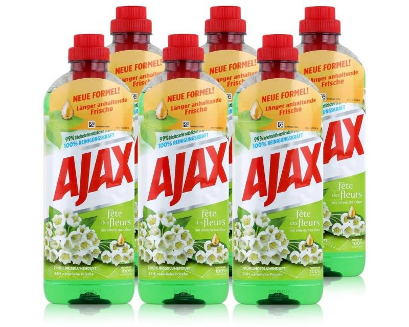 AJAX Ajax Allzweckreiniger Frühlingsblume 1 Liter - Bodenreiniger (6er Pack Allzweckreiniger von AJAX