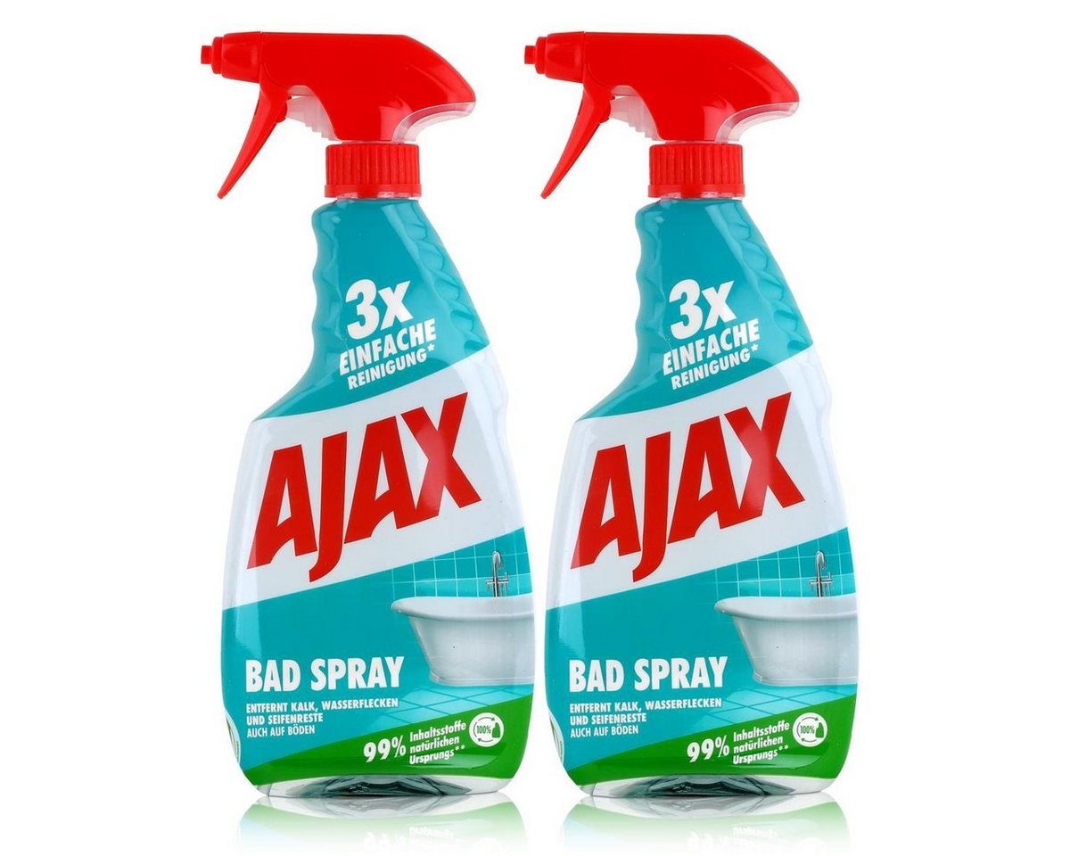 AJAX Ajax Bad Spray Badreiniger 500ml - Entfernt Kalk & Seifenreste (2er Pa Badreiniger von AJAX
