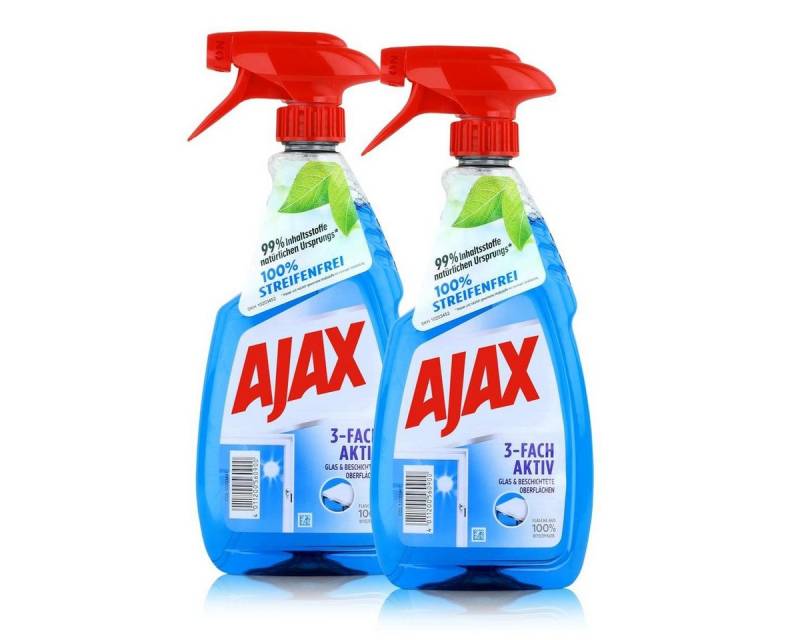 AJAX Ajax Glasreiniger 500ml - Für Glas & Beschichtete Oberflächen (2er Pac Glasreiniger von AJAX