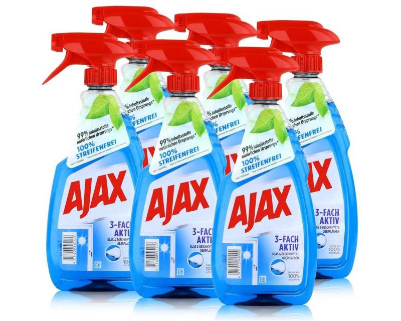 AJAX Ajax Glasreiniger 500ml - Für Glas & Beschichtete Oberflächen (6er Pac Glasreiniger von AJAX
