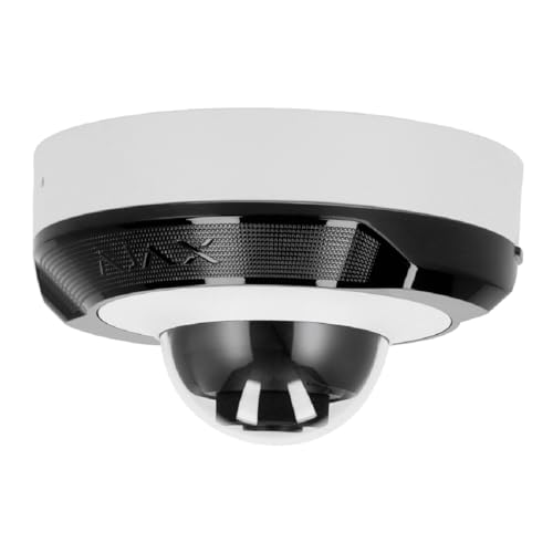 AJAX DomeCam Mini (5 Mp/2,8 mm) weiß. Verkabelte IP-Kamera mit Einer Auflösung von bis zu 2.880 × 1.620 px und einem Blickwinkel von 100°-110 von AJAX