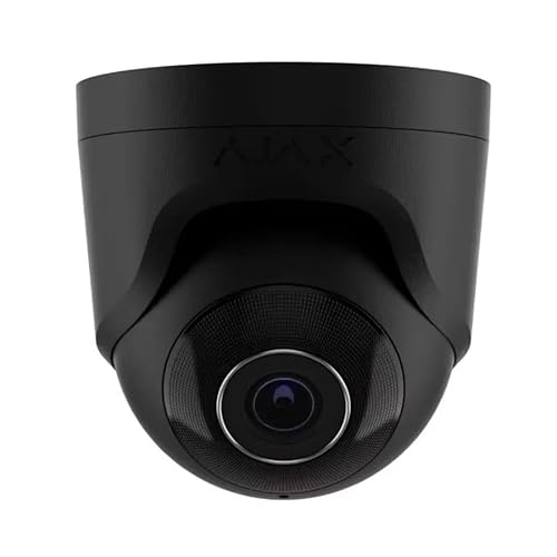 Ajax TurretCam (8 Mp/2.8 mm) schwarz. Verkabelte IP-Sicherheitskamera mit Einer Auflösung von bis zu 3.840 × 2.160 px und einem Blickwinkel von 100°-110° von AJAX