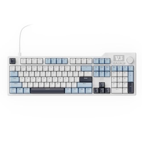 AJAZZ AK35I V3 Kabelgebundene Mechanische Gaming-Tastatur, 104 Tasten mit Multimedia-Tasten und Drehknöpfen|5-Layer-Pad|Blau Beleuchtete Custom Keyboards (AK35I V3 Blue Blue Backlit) AJAZZ AK35I V3 Kabelgebundene Mechanische Gaming-Tastatur, 104 Tasten mit Multimedia-Tasten und Drehknöpfen|5-Layer-Pad|Blau Beleuchtete Custom Keyboards (AK35I V3 Blue Blue Backlit) von AJAZZ
