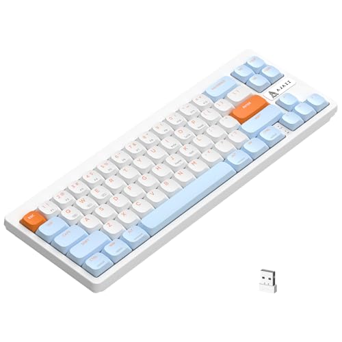 AJAZZ AKL680 Mechanische Tastatur, 68% Flache kabellose Tastatur, farblich abgestimmte ultradünne Gaming-Tastatur, Dual-Modus Bluetooth 5.0 und 2,4G, Anti-Ghosting für PC Mac Laptop AJAZZ AKL680 Mechanische Tastatur, 68% Flache kabellose Tastatur, farblich abgestimmte ultradünne Gaming-Tastatur, Dual-Modus Bluetooth 5.0 und 2,4G, Anti-Ghosting für PC Mac Laptop von AJAZZ