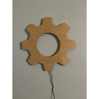 Wunderliche Zahnradlampe, Led Mit Dimmer, Wandleuchte Stem von AJFineWoodWorks